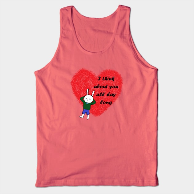 i think about you all day long Tank Top by zzzozzo